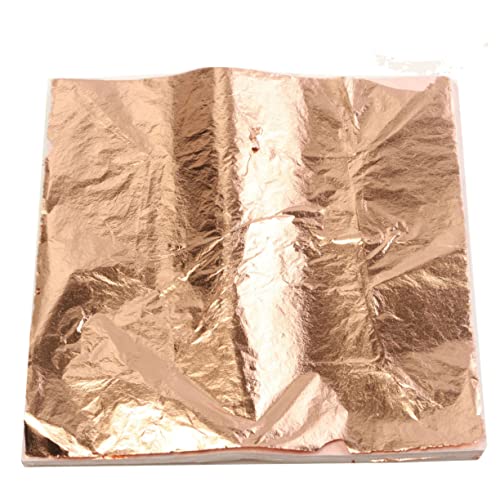Operitacx 100pcs Copper Color Imitation Gold Foil for DIY Art Crafts Furniture Decoration Gilding Foil for Creative Projects and Interior Design