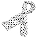 Black and White Polka Dot Silk Feel Polyester Scarf