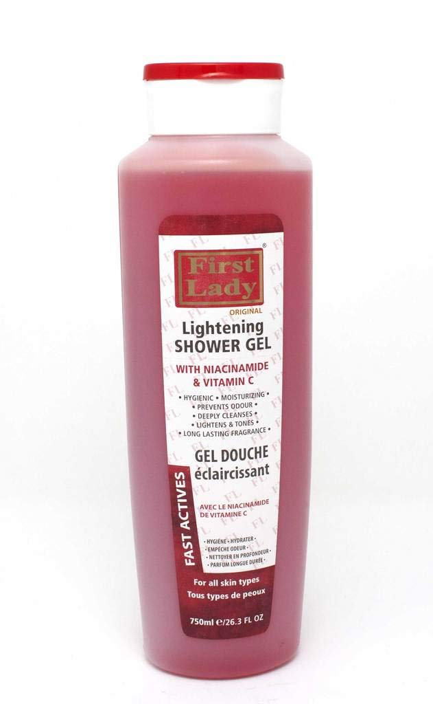 First Lady Skin Brightening Shower Gel 750ml - with Niacinamide & Vitamin C - Hygienic & Clean