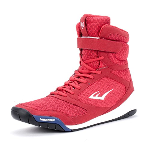 Everlast-New-Elite-High-Top-Boxing-Shoes-Black-Blue-Red