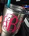 Your 3 Initials Monogram Interlaced Vine Decal for YETI Rambler Tumbler 20 oz 30 oz Sticker Intertwined