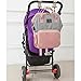 Diaper Bag Backpack, Multifunction Travel Back Pack, Nappy Bag, Waterproof Maternity Baby Bag with Bottle Warmer, Insulated Pockets, Stroller Straps and USB Charging Port, Unisex and Stylish Pink&Gray