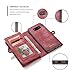 AKHVRS Galaxy S8 Plus Wallet Case,Premium Leather Folding Flip Wallet Case Cover with Card Slots Magnetic Closure Protective Cover Detachable Wallet Folio for Samsung Galaxy S8 Plus Red