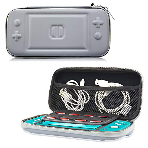 ACdream Carrying Case for New Switch Lite 2019 Release, Protective Travel Carrying Pouch Bag for Small Nintendo Switch Lite 5.5 inch, 8 Game Cards Console & Accessories, Gray