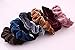 Lovef 7PCS Soft Elegant Velvet Hair Scrunchies Elastic Hair Bands Ties Donut Hair Ponytail Holder Hair Accessories