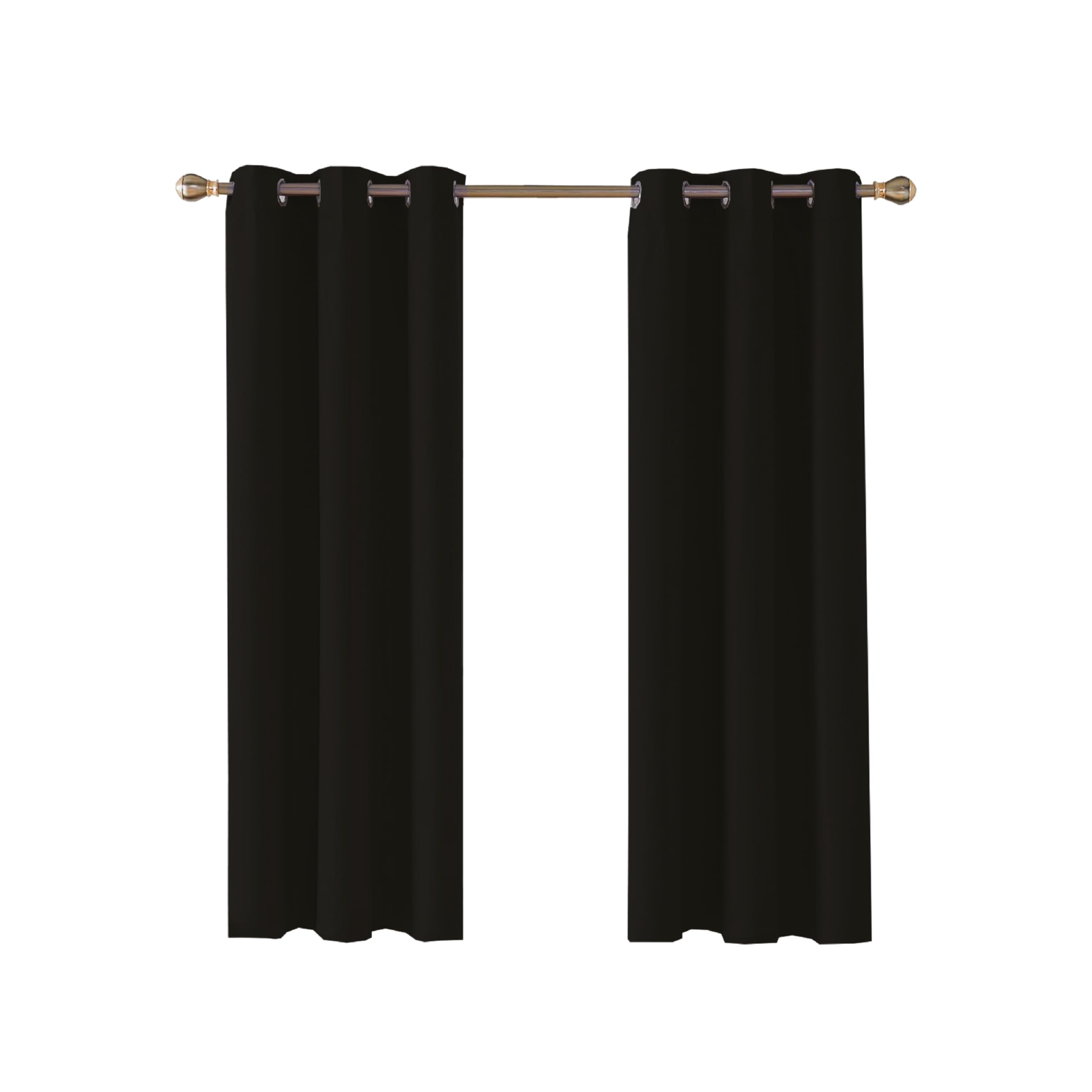 Home In Style 4U Thermal Insulated Blackout Curtains for Bedroom Windows Black Curtains 46" width x 72" drop 2 Panels, Ring Top Eyelet Super Soft Blackout Eyelet Curtains for Living Room