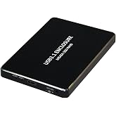XtremPro USB 3.1 Type-C to Dual MSATA SSD Raid Enclosure up to 10 Gbps Data Transfer, 5030, Aluminum Alloy, LED for Access &amp; Power - Black (11012)