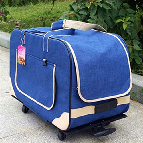 FANQIECHAODAN Soft Sided Pet Carrier, Trolley für Haustiere mit abnehmbaren Rädern, Hunden und Katzen