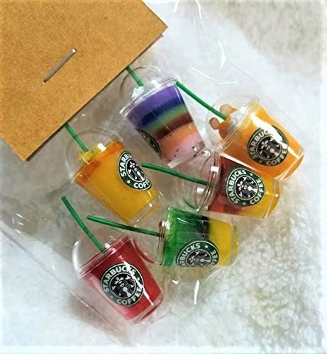 Amazon ミニチュアスターバックスフルーツジュース６種類セットドールハウス おもちゃ おもちゃ