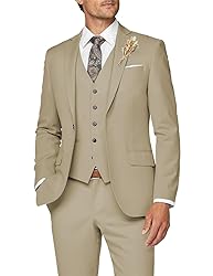 Wangyue Mens Suits 3 Piece Slim Fit Suits for Men