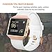 TENGL Compatible Fitbit Blaze Bands Frame, TPU Replacement Sport Strap Rose Gold Frame Fitbit Blaze Smart Fitness Watch, Large, White