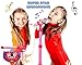 LilPals Princess Karaoke -Children's Toy Stand Up Microphone Play Set w/ Built-in MP3 Player, Speaker, Adjustable Height (Pink)