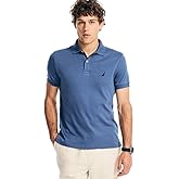 Nautica Mens Classic Fit Deck Polo, Alaskan Blue, Small
