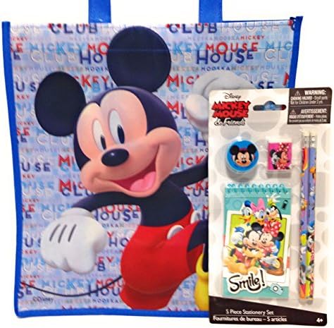 TXYS Mickey Mouse Club And Friends Stationary Set BONUS Bag