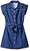 Speechless Girls' Denim Drop Shoukder Shirt Dress with Gromments