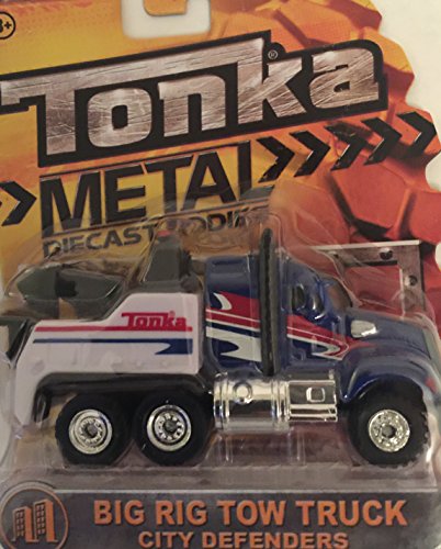 Big Rig Tow Truck Tonka Metals Die-Cast Bodies 1:55 Scale City Defenders
