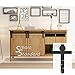 SMARTSTANDARD 6FT Mini Sliding Barn Door Hardware Track Kit -Super Smoothly and Quietly -Used for Double Opening Cabinet, TV Stand, Closet, Window -Fit 18