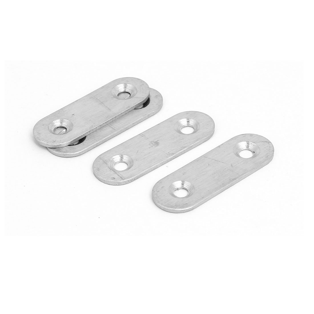 Sourcingmap 47mmx16mmx2mm Stainless Steel Flat Mending Repair Plates Brace Connector 4pcs