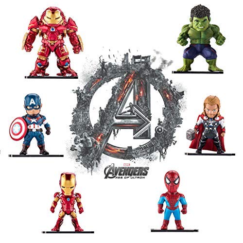 Marvel Avengers Titan Hero Series Exclusive-iron Man、Hulk、Thor、Spider-man、Captain America、Hulkbuster 6 Figure Set/Car decoration - Thumbnail 2