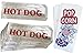 Paper Popcorn Bags - Printed Foil Hot Dog Bags - 50 Each - Red White Blue Silver