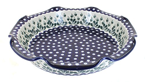 Click Here to See More Images Polmedia Polish Pottery 13-inch Stoneware Scalloped Bowl