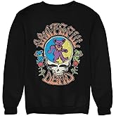Ripple Junction Grateful Dead Steal Your Face Logo with Dancing Bears and Roses Adult Unisex Crew Neck Sweatshirt