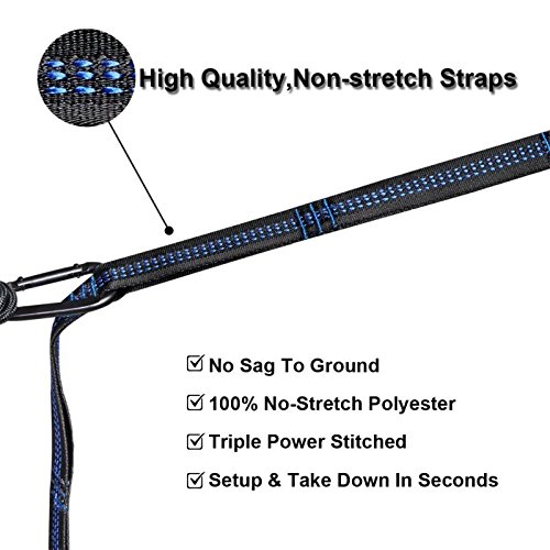 Double Camping Hammock, Extra Large Hammock with Hanging Straps & Steel Carabiners, Lightweight Nylon Parachute Hammock, Portable Camping Gear for Garden Outdoor Backpacking Survival Travel (#2)