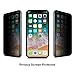 Mothca 2 Pack Privacy Screen Protector for iPhone X，Anti-Spy Tempered Glass Film No Problem with Brightness 3D Touch 9H Hardness Anti-Scratch Easy Application Bubble Free for iPhone X/10