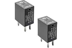 Wevdn 2 PCS Car Air Conditioning Relay, 13500114/8385 12VDC 40A High Power 4 Pin Relay, Multi Purpose Air Conditioning Fan Relays Compatible with Most Vehicles, Car Accessories