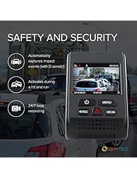 Spy Tec A119 Cámara Version 2 Car Dash 60 FPS 1440p Sensor G, Gran Angular, y grabación con Luz Baja