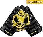 Oregon Ducks Team-Issued Black and Yellow "Fighting Ducks" Nike Football Gloves - Size XL - Fanatics Authentic Certified