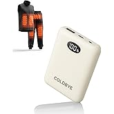 ColdBye 7.4V/5V Battery Pack for Heated Vest, Ultra-Small 10000mAh Power Bank for Heated Jacket with LED Display Compatible with Major Heated Clothing Brands