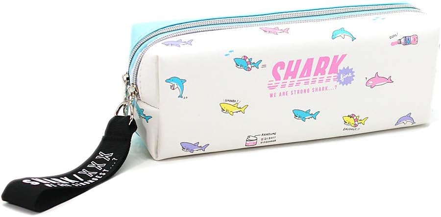 Amazon 筆箱 ペンケース ボックス タイプ 女の子 向け 2ポケット タイニー サメ ファインシャーク クーリア ペンケース 文房具 オフィス用品