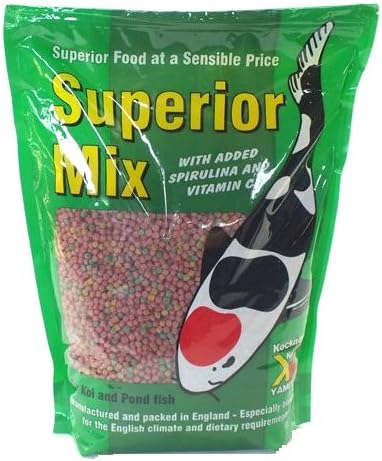 Kockney Koi Pond Fish Food Pellets Superior Mix Floating Feed Koi/Goldfish (2000, 4mm)