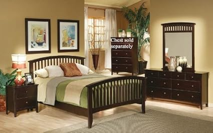 Amazon Com 4pc King Size Bedroom Set Mission Style In