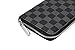Daisy Rose Women's Checkered Zip Around Wallet and Phone Clutch - RFID Blocking with Card Holder Organizer -PU Vegan Leather, Black