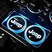 Yuanxi Electronics Car Logo LED Cup Pad, USB Charging Mat Luminescent Cup Pad, Car Logo Coaster with 7 Colors Changing,Luminescent Cup Pad Interior Atmosphere Lamp Decoration Light for Jeep (2 PCS)