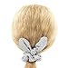 Hair Scrunchies Ties with Bow - Striped Bunny Ear Hair Elastic Bands Ponytail Holder for Women Accessories 12pcs (6colors)