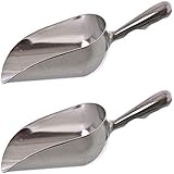 Premium Life AS-12 SET OF 2, 12 Oz. (Ounce) Bar Ice Scoop, Dry Bin Scoop, Dry Goods Scoop, Candy Scoop, Spice Scoop, Cast Alu