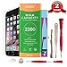 JEMESI Replacement Battery Model iphone 6 - New 0 Cycle 2200mAh High Capacity ,with Repair Tool kits Include Adhesive, Instructions and Screen Protector -[24 Months Warranty]