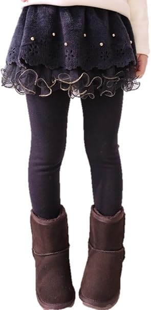 Amazon 女の子 暖か 裏起毛 スカッツ フリル スカート スパッツ レギンス レギパン 100ｃｍ 140ｃｍ ネイビー ブラウン ノーブランド品 100 ネイビー パンツ 通販