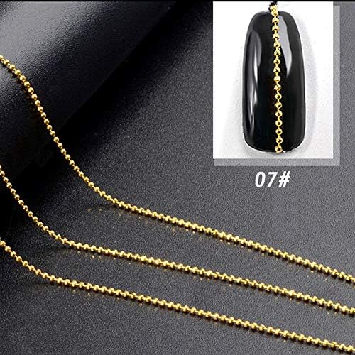 JaneDream 3D Gold Silver Metal Nail Art Chains Decorations Charm Jewelry Making Makeup Manicure DIY Tools 07#