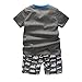 Boys Summer Pajamas B.GKAKA The Surfing Shark or Plane Short Kids Clothes