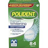 Polident Overnight Denture Cleanser, 84 Count