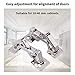 BESYZY 2 Pack Large Angle Door Hinges Concealed Kitchen Cabinet Door Hinge Big Kitchen Cabinet Door Hinges 175 Degree Soft Closing Frameless Mounting Full Overlay