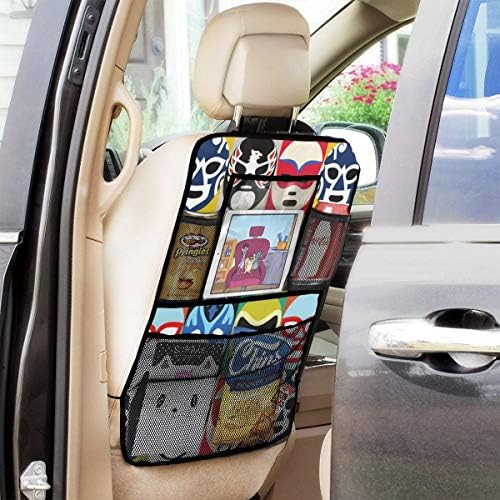 シートカバー 車用シートバック ルチャリブレ 後部座席収納 車用収納ポケット 防水 シートポケット 車内整理 取付簡単 多機能 耐久性 ジュエリー キックガード 汚れ防止 大容量 耐摩耗 車内整理 多機能 2枚セット B0cr8z73 新作製品 世界最高品質人気 正規品送料