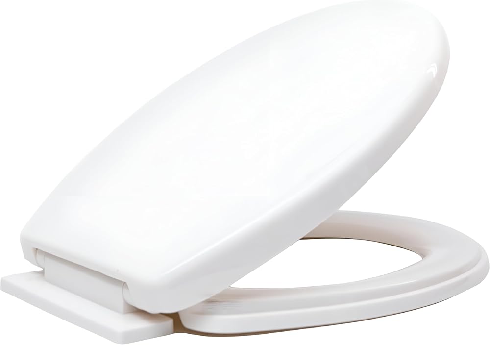 Requisite Needs Soft Close Toilet Seat White with Adjustable Hinges