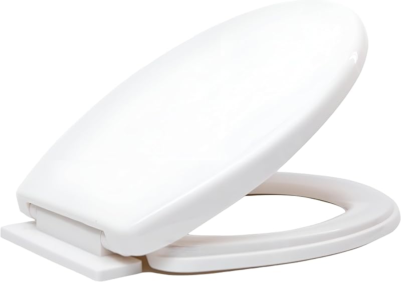 Requisite Needs Soft Close Toilet Seat White with Adjustable Hinges