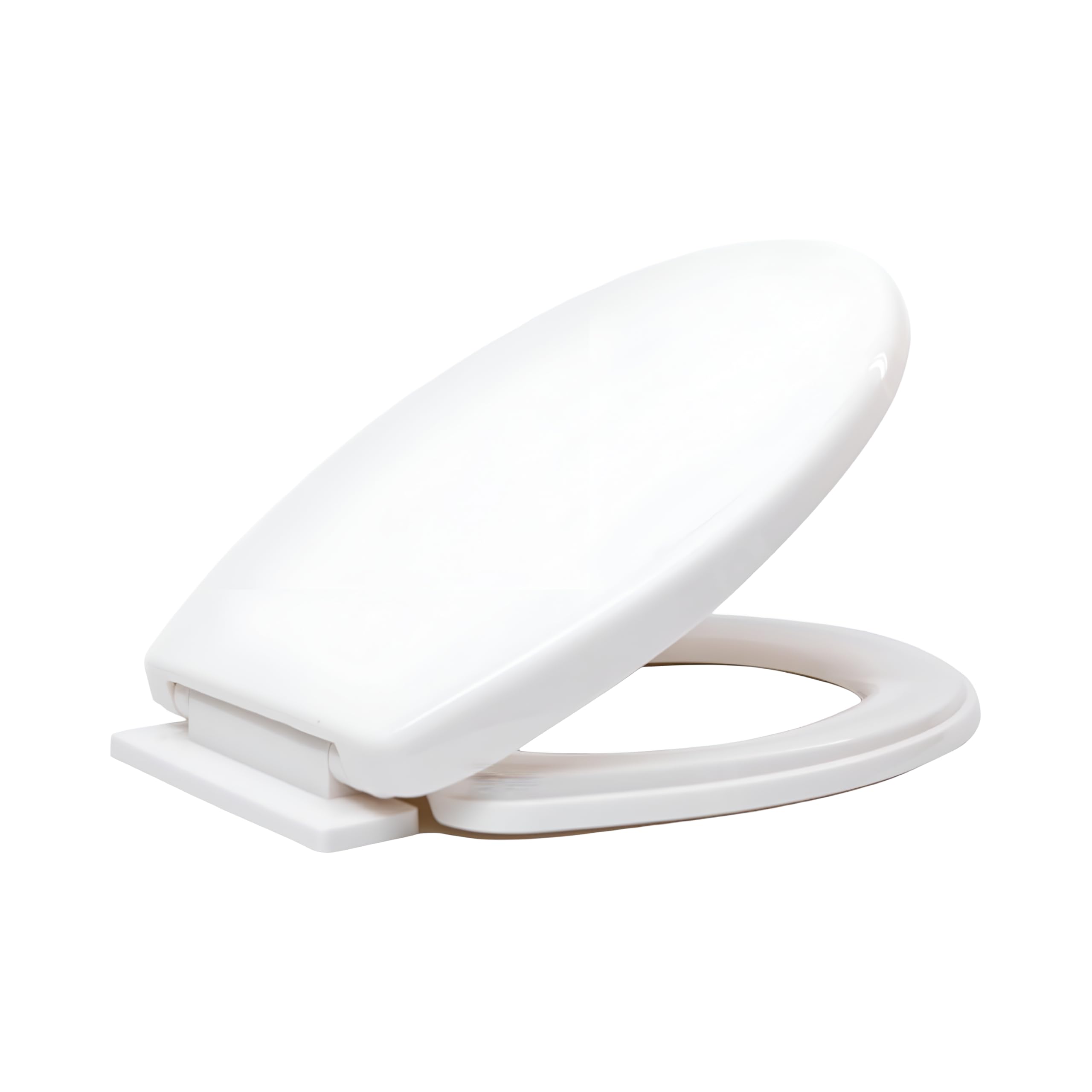 Requisite Needs Soft Close Toilet Seat, Easy to Clean, Simple Top Fixing, Standard Toilet Seats White with Adjustable Hinges.