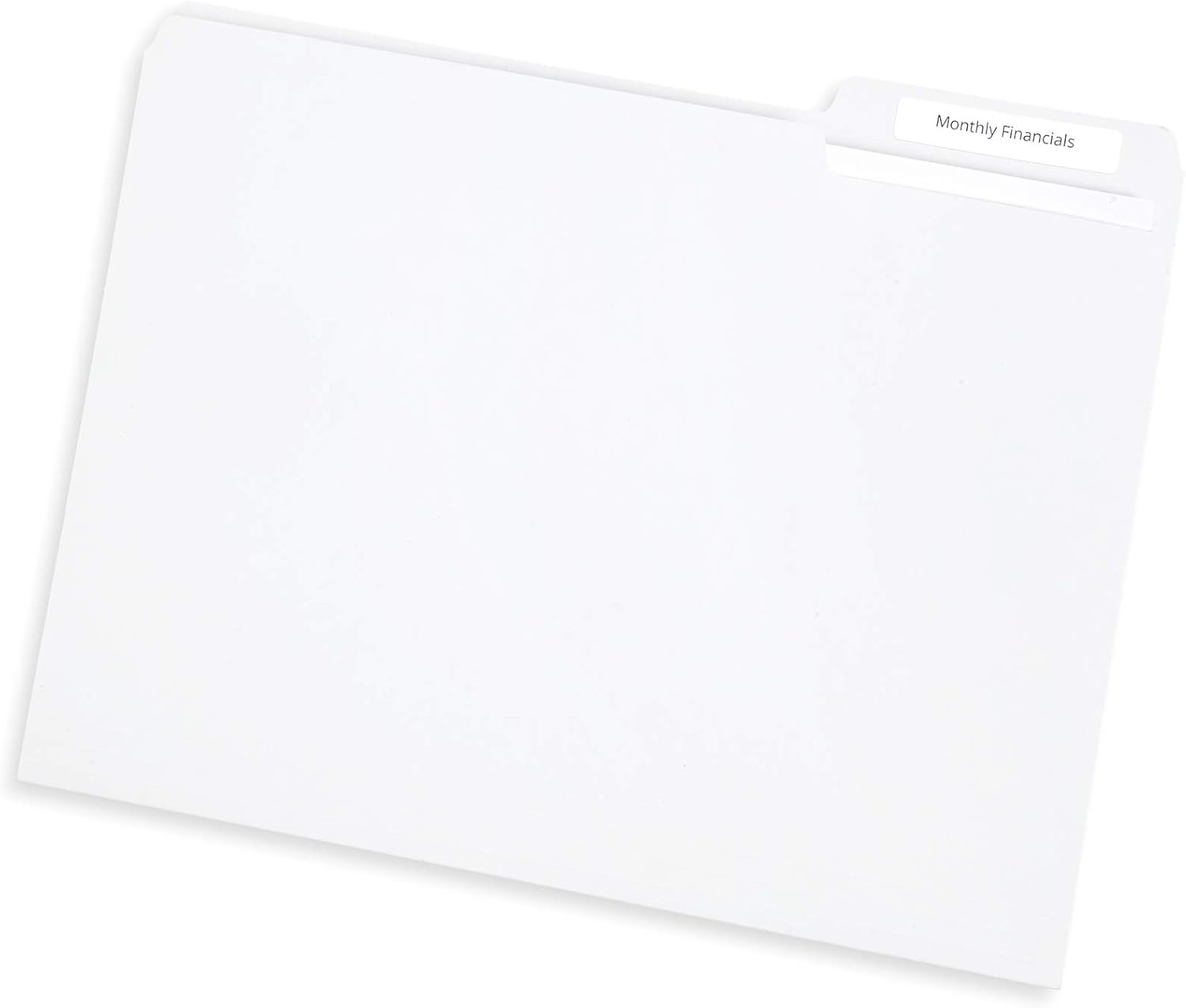 Blue Summit Supplies 100 White File Folders, 1/3 Cut Tab with Assorted Positions, Letter Size, Great for Organizing and Easy File Storage, 100 Pack : Office Products